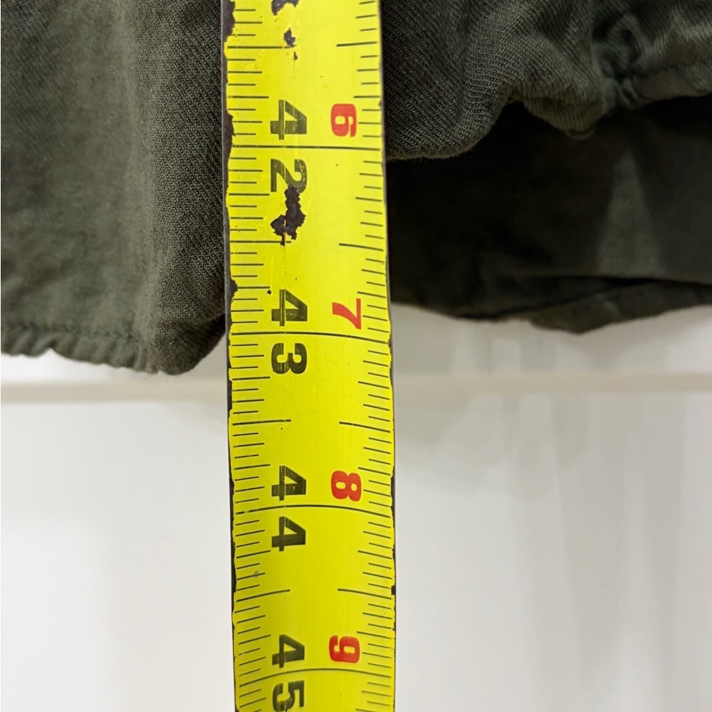 Mimi Chica Olive Green Button Down Midi Dress With Cut Out and Tie. Size Medium - Picture 6 of 6